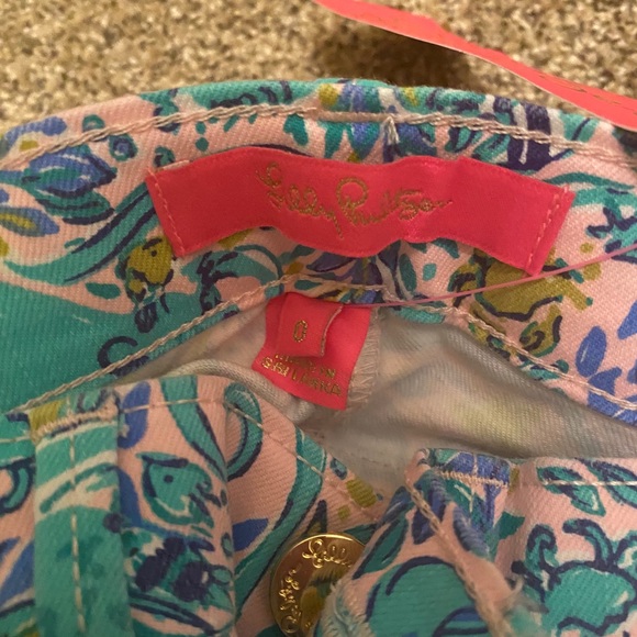 NWT Lilly Pulitzer South Ocean Skinny Monkey Sea 0 - Picture 4 of 4